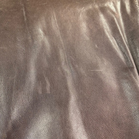 Abercrombie Fitch Flight Bomber Jacket M Brown Leather True Vintage Fur Collar - Picture 8 of 8